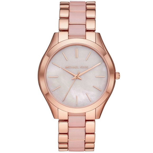 Michael Kors Women's Slim Runway two tone Watch - Picture 3 of 8